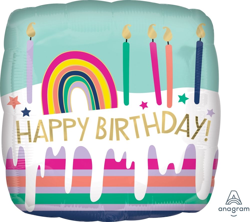 Happy Birthday - Rainbow Cake