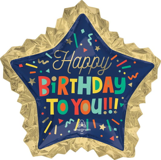 Happy Birthday - Gold Star - supershape®