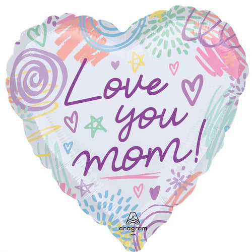Mother's Day - Heart Love You Mom